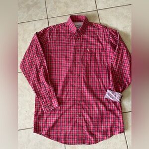 Wrangler 20X Plaid Competition Advanced Comfort Logo Western Shirt LT